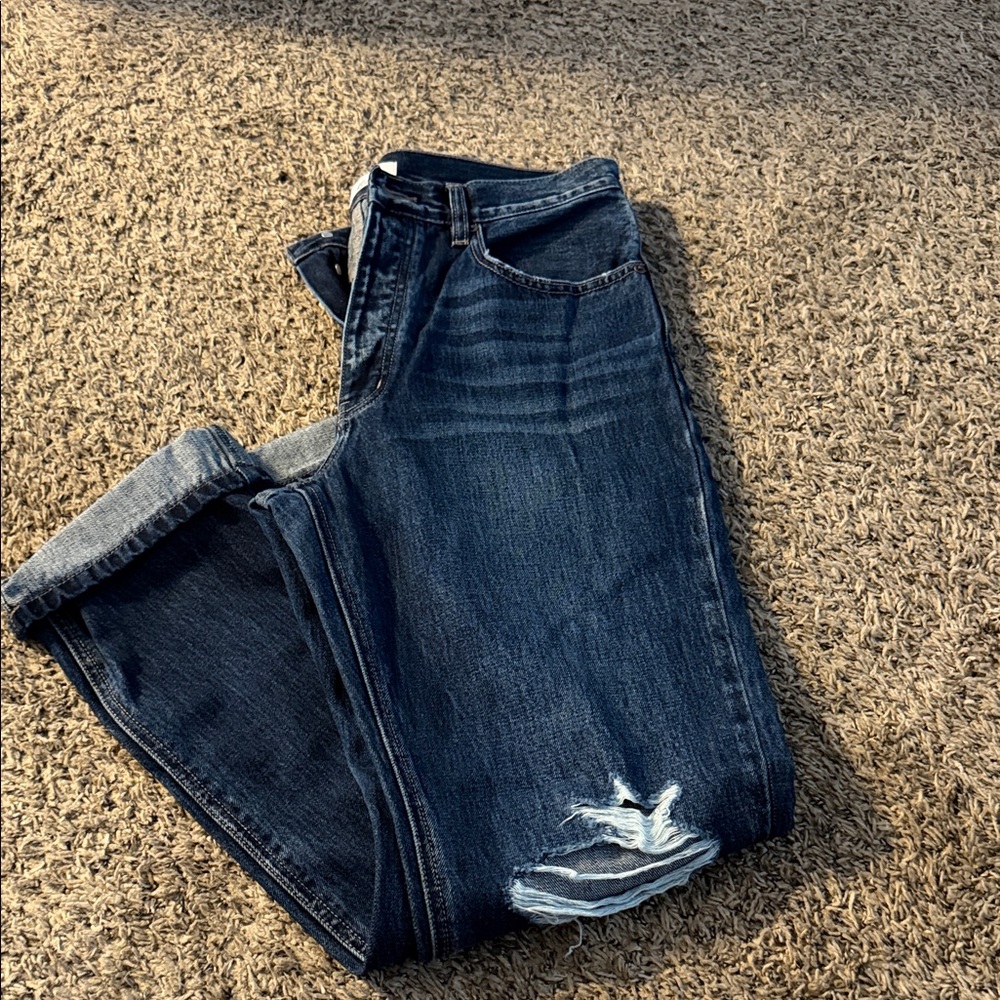 KanCan Dark Blue Boyfriend Jeans